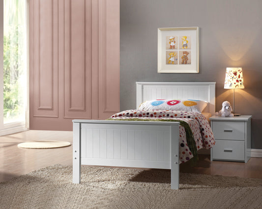 Bungalow White Twin Bed - ATL FURNITURE