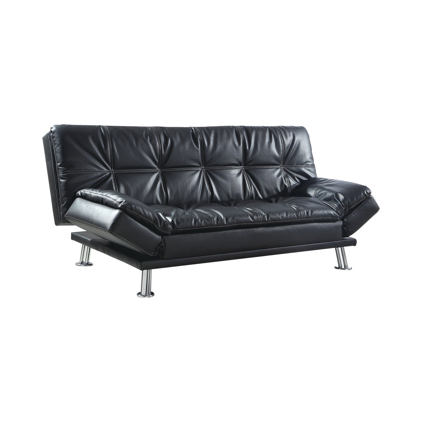 Dilleston Upholstered Tufted Convertible Sofa Bed Black