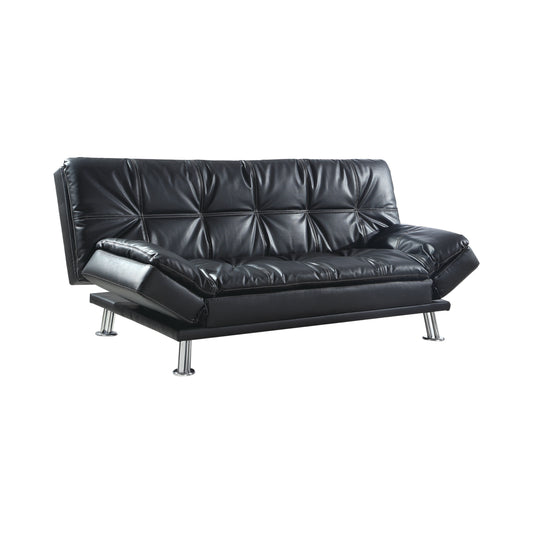 Dilleston Upholstered Tufted Convertible Sofa Bed Black