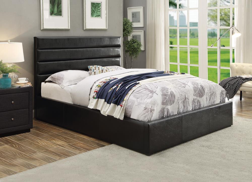 Riverbend Casual Black Queen Storage Bed - ATL FURNITURE