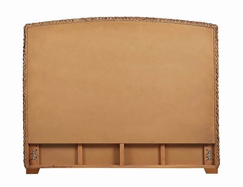 Laughton Banana Leaf Eastern King Panel Bed Amber