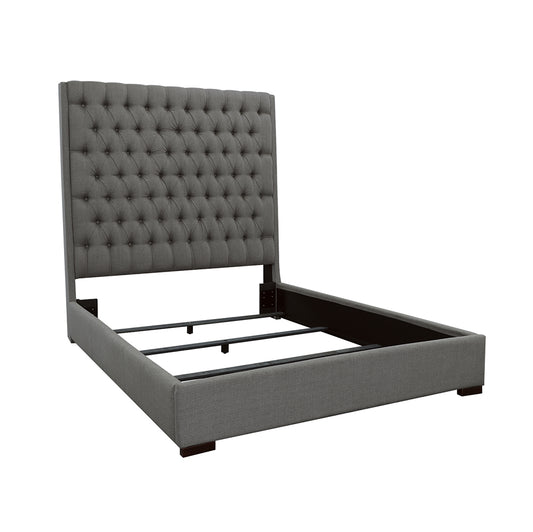 Camille Upholstered Eastern King Panel Bed Grey
