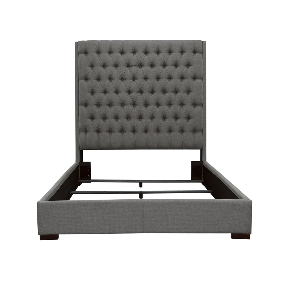 Camille Upholstered Queen Panel Bed Grey