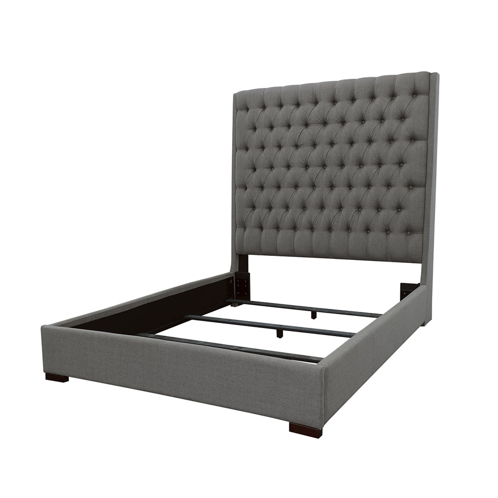 Camille Upholstered Queen Panel Bed Grey