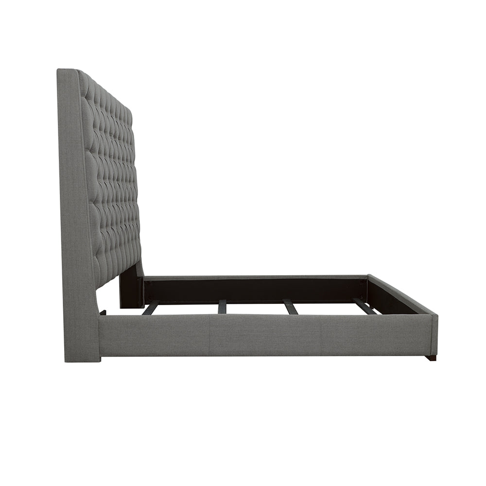 Camille Upholstered Queen Panel Bed Grey