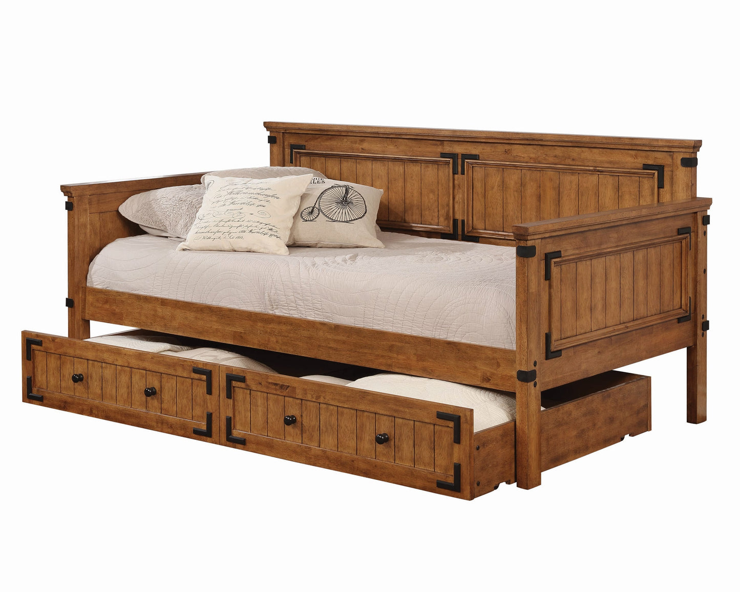 Oakdale Wood Twin Daybed Rustic Honey