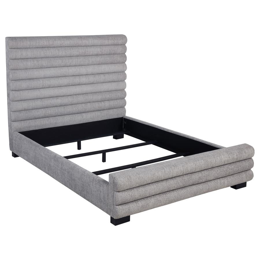 Patricia 58-Inch Boucle Upholstered Queen Bed Grey