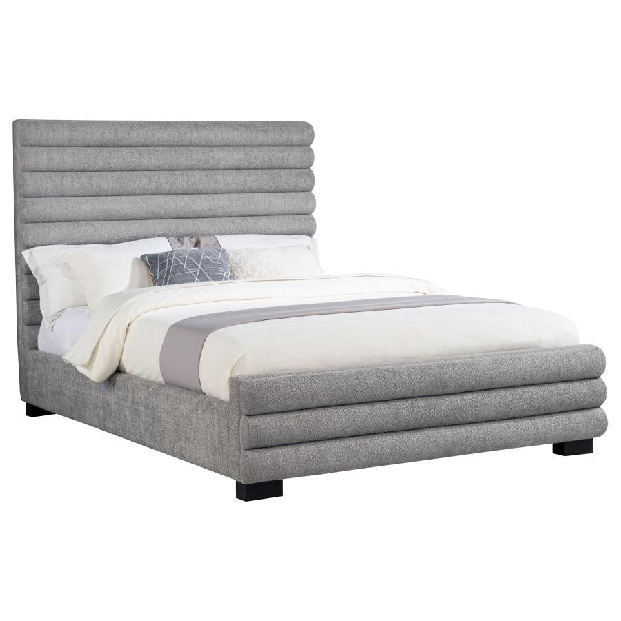 Patricia 58-Inch Boucle Upholstered Queen Bed Grey