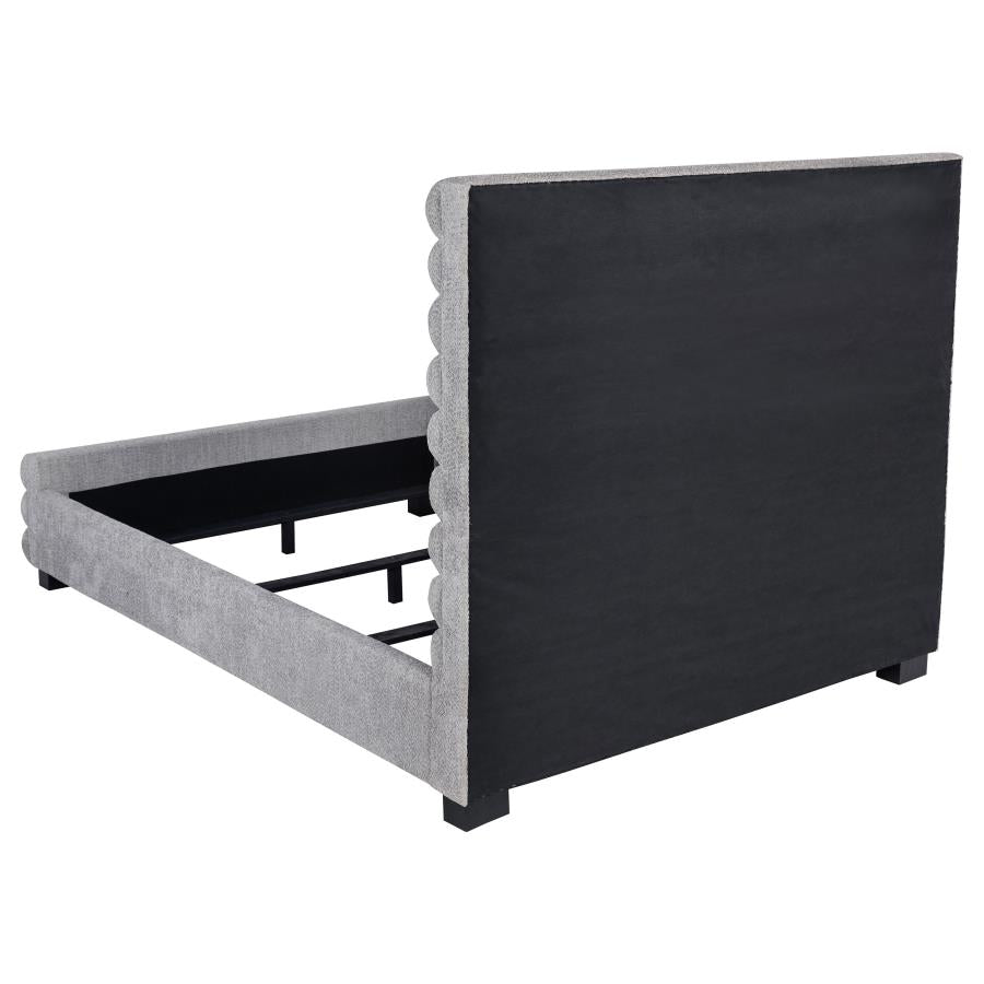 Patricia 58-Inch Boucle Upholstered Queen Bed Grey