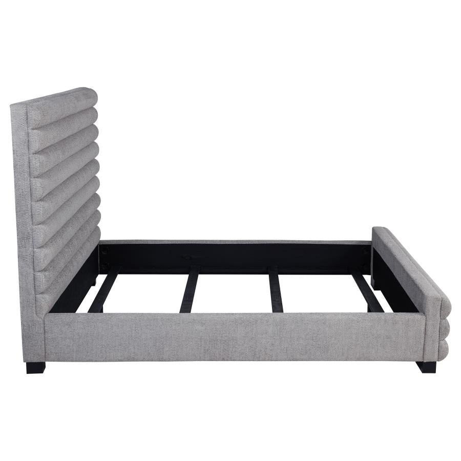 Patricia 58-Inch Boucle Upholstered Queen Bed Grey