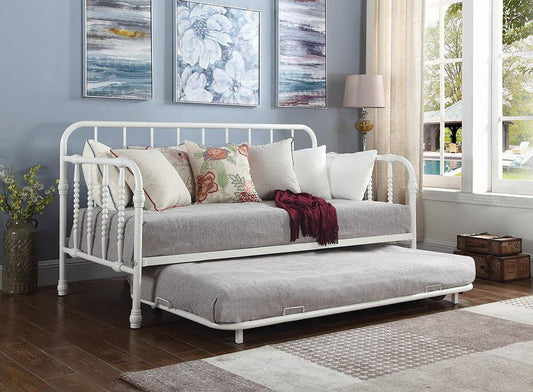 Traditional White Metal Daybed - ATL FURNITURE