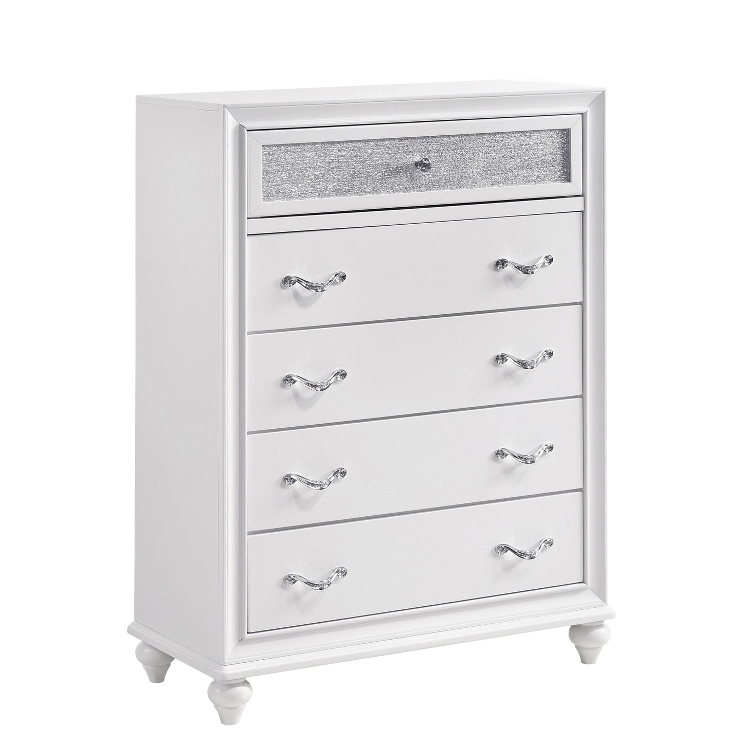 Barzini Eastern King Wingback Tufted Bed White
