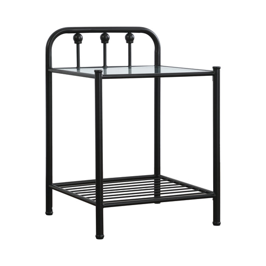 Livingston Metal 1-shelf Nightstand Dark Bronze