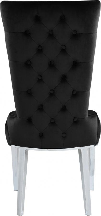 Meridian Furniture - Serafina Velet Dining Chair In Black (Set Of 2) - 729Black-C - ATL FURNITURE