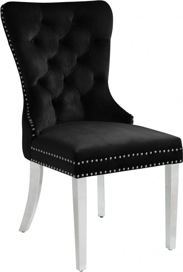 Meridian Furniture - Carmen Dining Chair In Black (Set Of 2) - 743Black-C - ATL FURNITURE