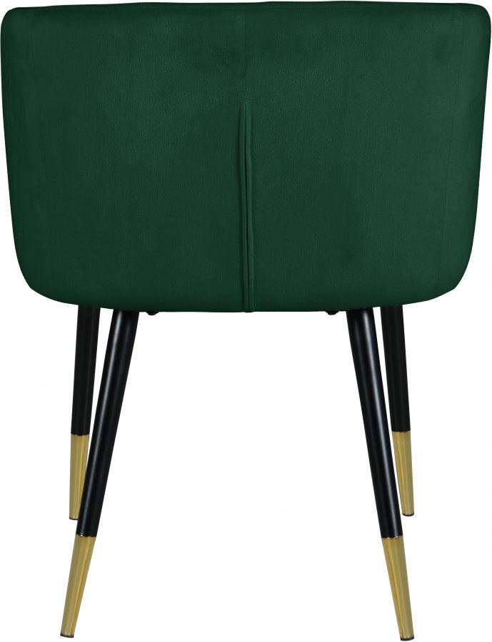 Meridian Furniture - Louise Velvet Dining Chair In Green (Set Of 2) - 733Green-C - ATL FURNITURE