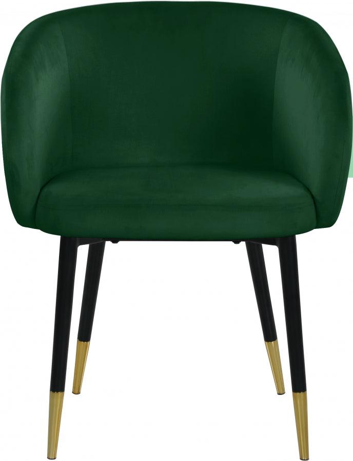 Meridian Furniture - Louise Velvet Dining Chair In Green (Set Of 2) - 733Green-C - ATL FURNITURE