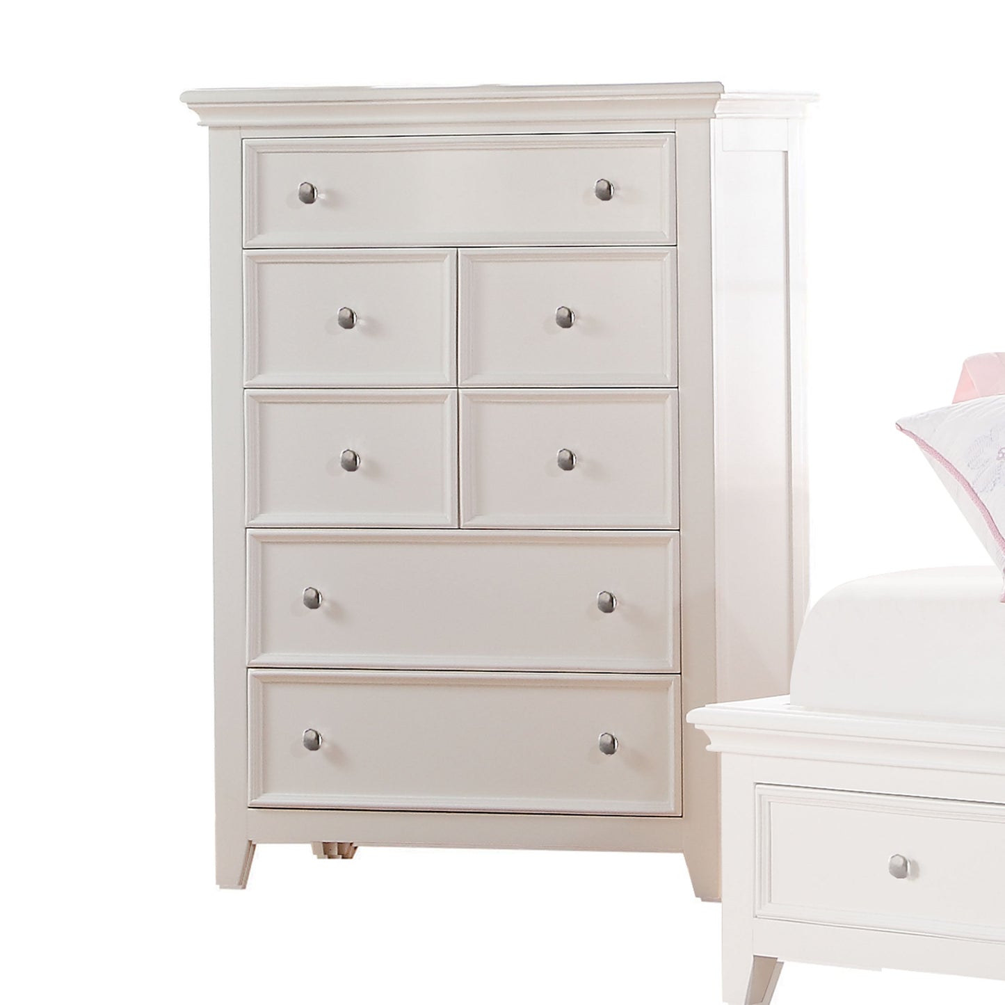 Lacey White Chest - ATL FURNITURE