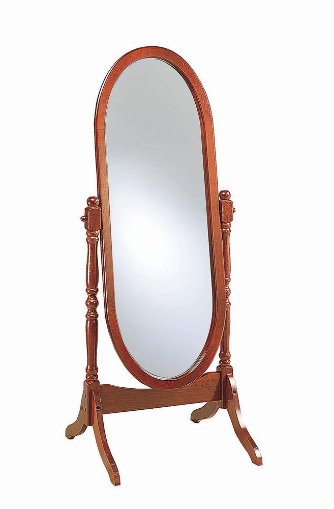 Traditional Warm Brown Floor Mirror - ATL FURNITURE