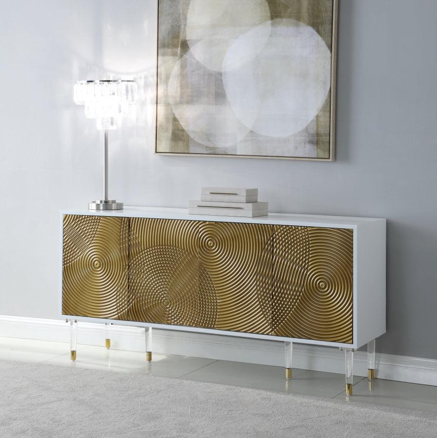 Bellissimo Sideboard-Buffet In White Lacquer - 321 - ATL FURNITURE