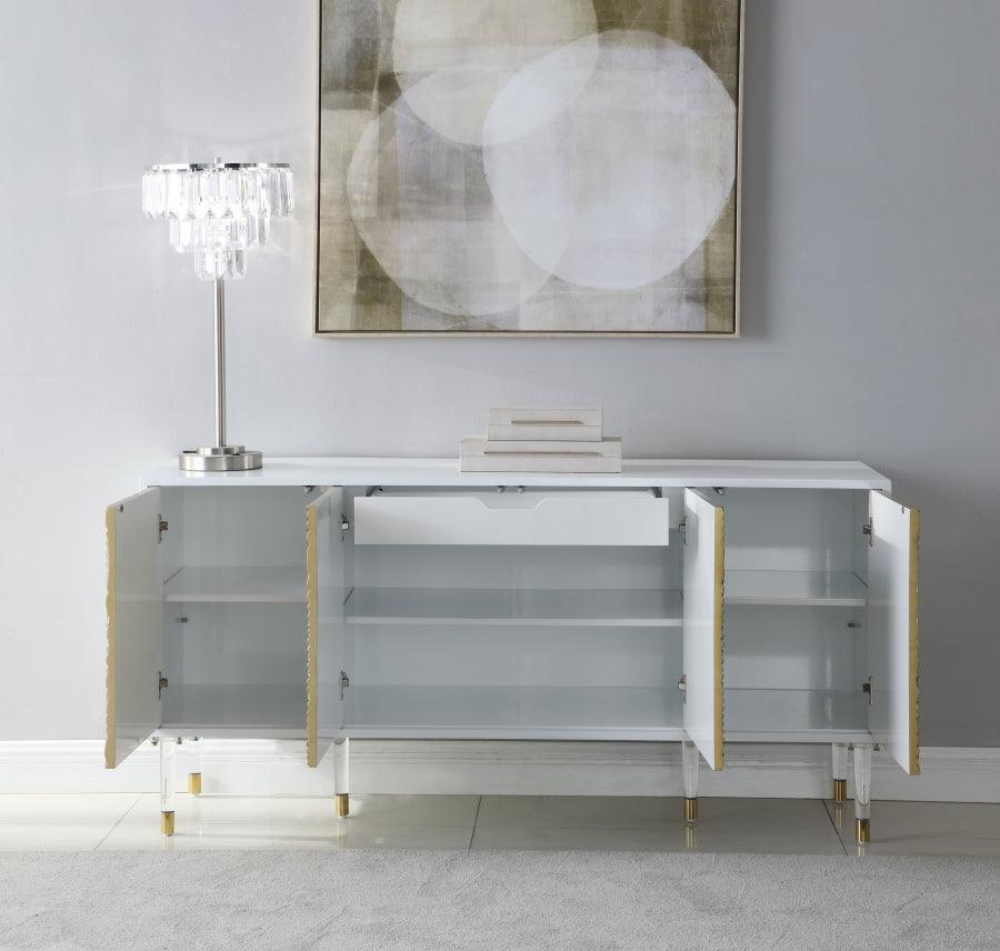 Bellissimo Sideboard-Buffet In White Lacquer - 321 - ATL FURNITURE