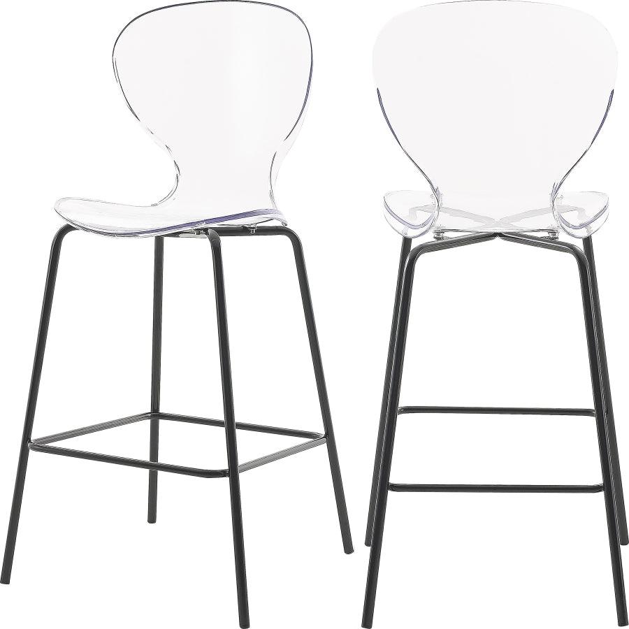 Meridian Furniture - Clarion Counter Stool In Matte Black (Set Of 2) - 766-C - ATL FURNITURE