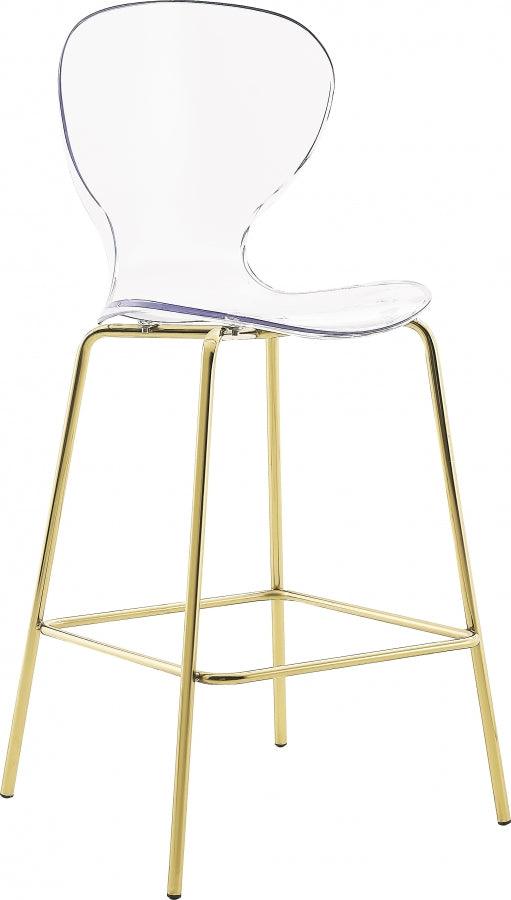 Meridian Furniture - Clarion Counter Stool In Gold (Set Of 2) - 767-C - ATL FURNITURE