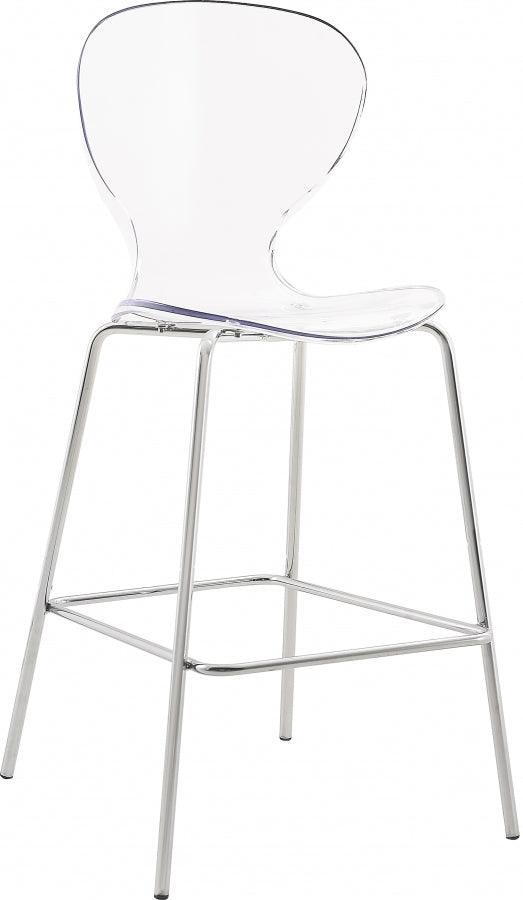 Meridian Furniture - Clarion Counter Stool In Chrome (Set Of 2) - 768-C - ATL FURNITURE