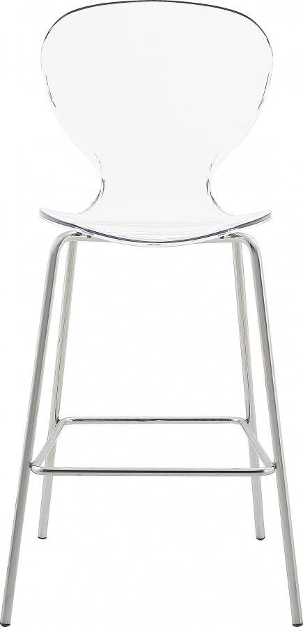 Meridian Furniture - Clarion Counter Stool In Chrome (Set Of 2) - 768-C - ATL FURNITURE