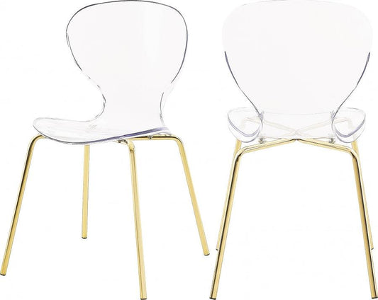 Meridian Furniture - Clarion Dining Chair Set Of 2 In Gold - 770-C - ATL FURNITURE