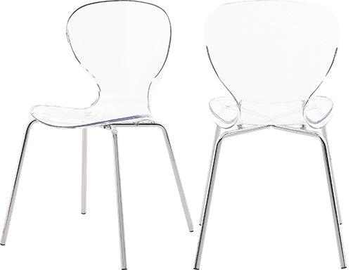 Meridian Furniture - Clarion Dining Chair Set Of 2 In Chrome - 771-C - ATL FURNITURE