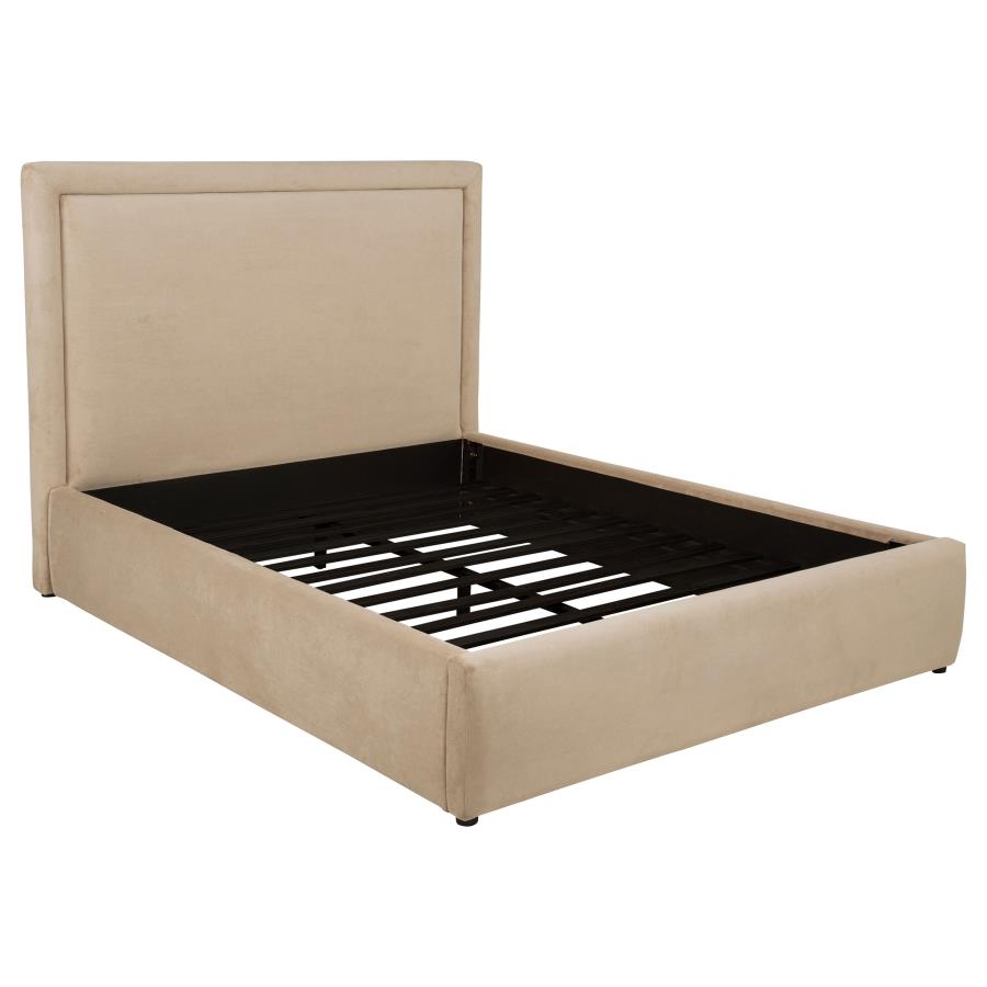 Lawson 54-Inch Upholstered Queen Platform Bed Light Saddle