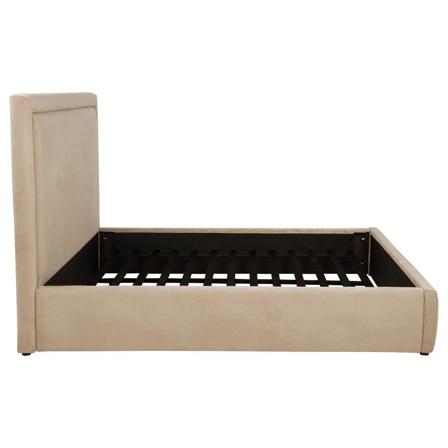Lawson 54-Inch Upholstered Queen Platform Bed Light Saddle