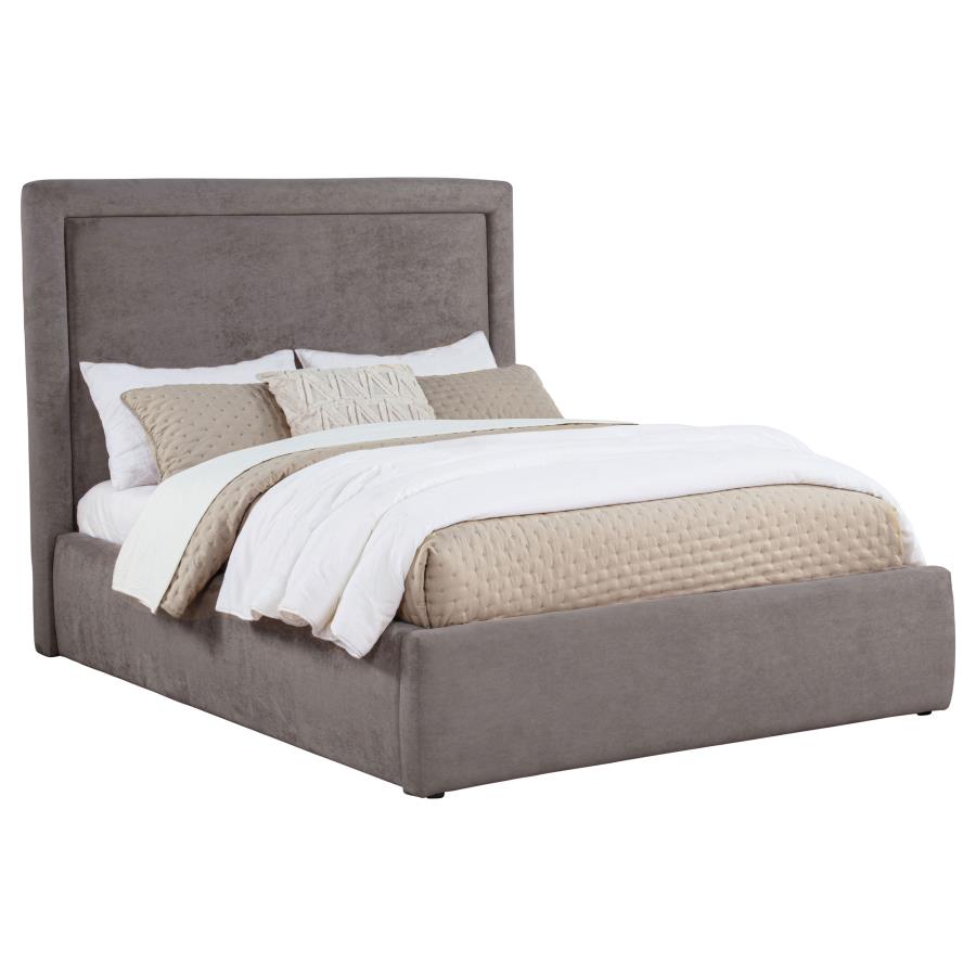Lawson 54-Inch Upholstered Full Panel Platform Bed Mushroom