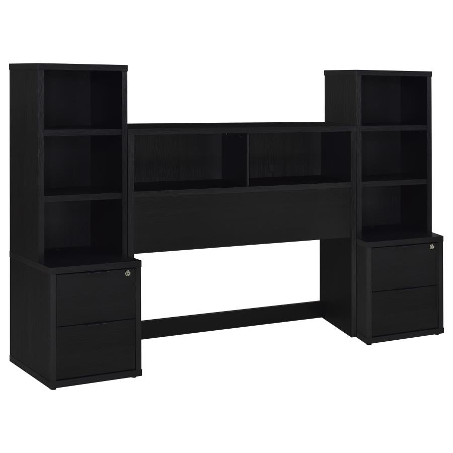 Westpark 3-Piece Full Bedroom Set Bookcase Headboard Black