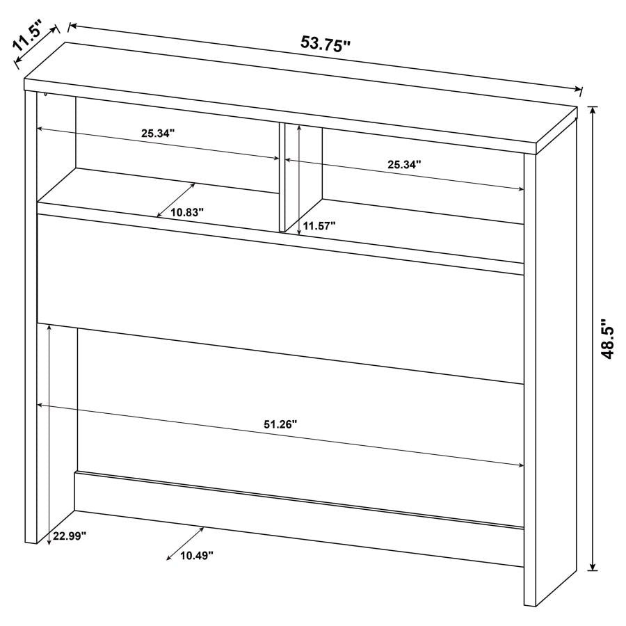 Westpark 3-Piece Full Bedroom Set Bookcase Headboard Black