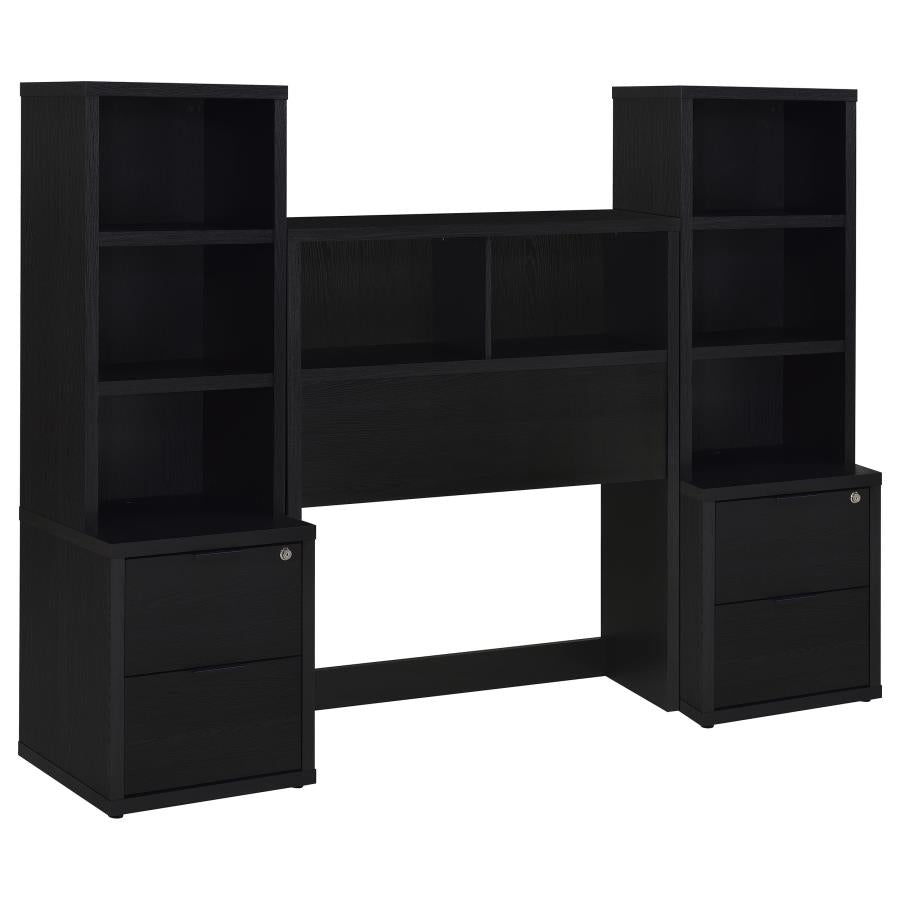 Westpark 3-Piece Twin Bedroom Set Bookcase Headboard Black