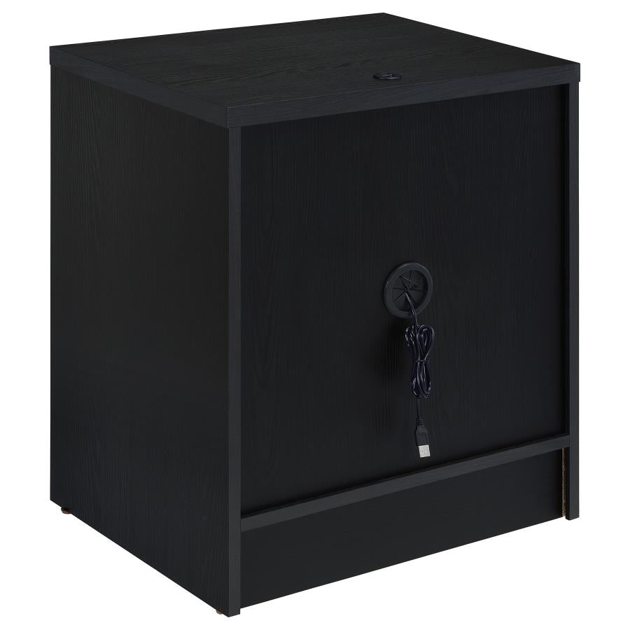 Westpark 2-Drawer Nightstand Led Lights And Usb Black