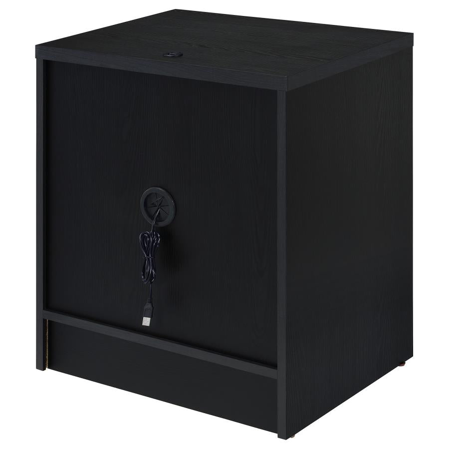 Westpark 2-Drawer Nightstand Led Lights And Usb Black