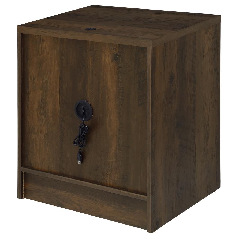 Westpark 2-Drawer Nightstand Led Lights And Usb Dark Pine