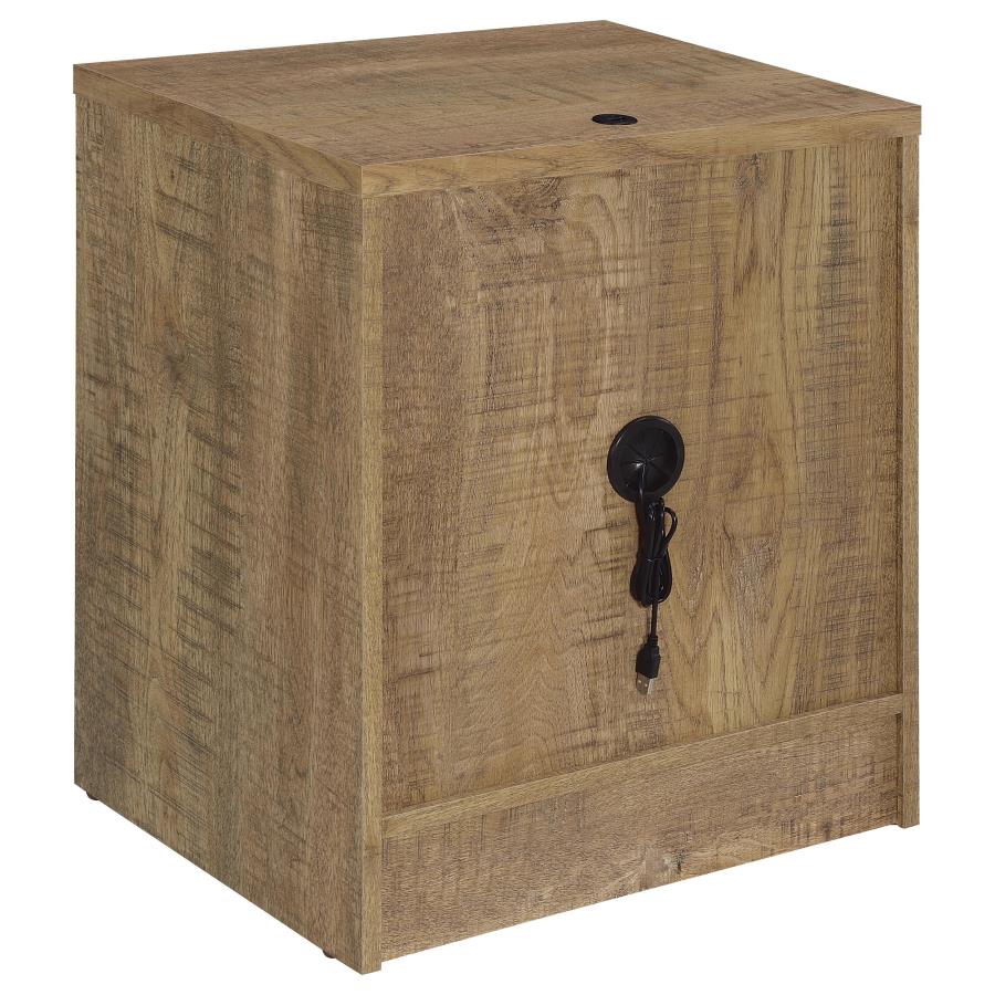 Westpark 2-Drawer Nightstand Led Lights And Usb Mango