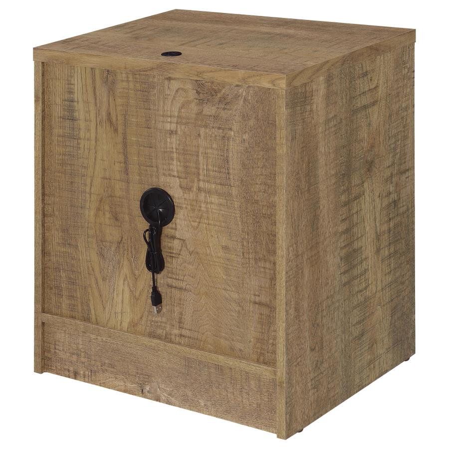 Westpark 2-Drawer Nightstand Led Lights And Usb Mango