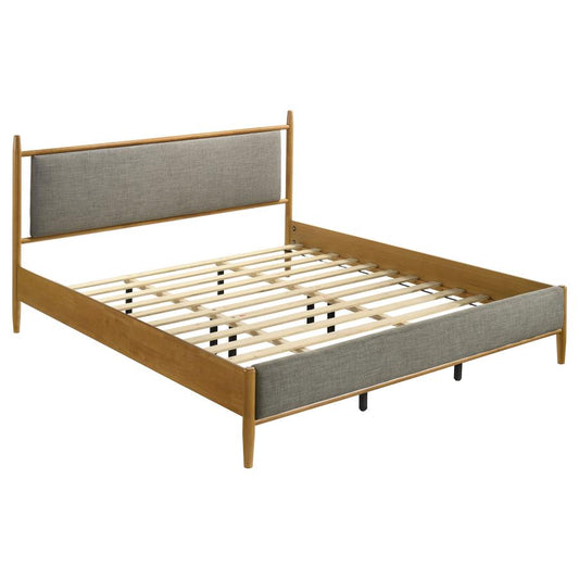 Mason 46-Inch Eastern King Panel Platform Bed Light Brown