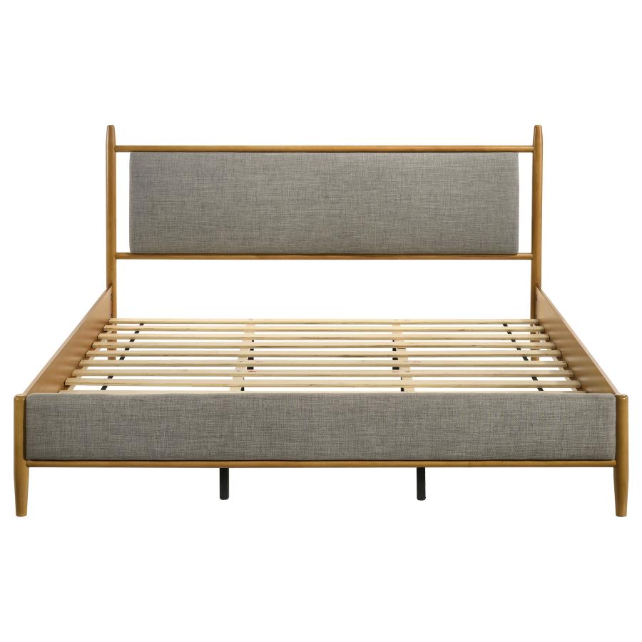Mason 46-Inch Eastern King Panel Platform Bed Light Brown