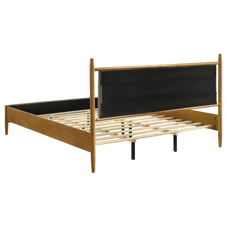 Mason 46-Inch Eastern King Panel Platform Bed Light Brown