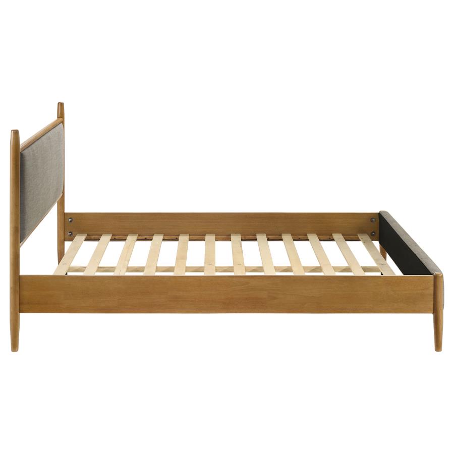 Mason 46-Inch Queen Panel Platform Bed Grey And Light Brown
