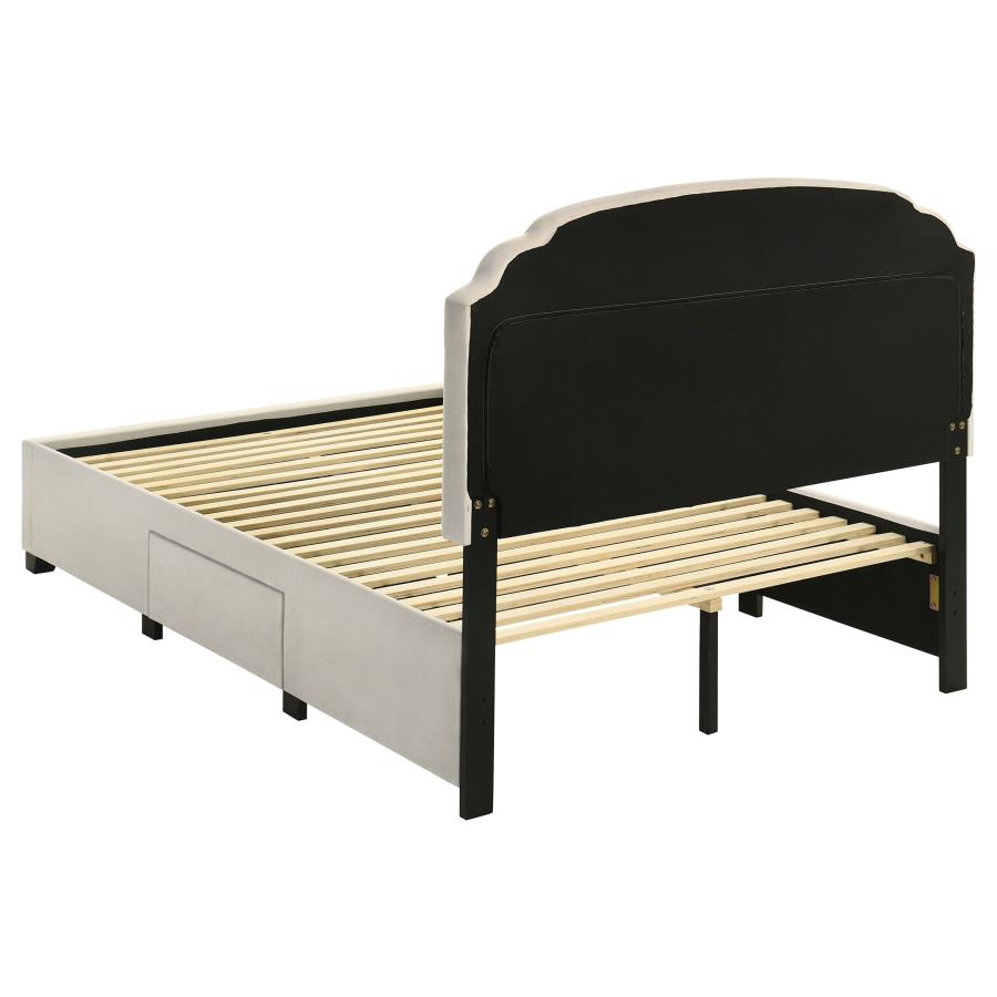 Marianna 4-Drawer Upholstered Full Storage Bed Cream