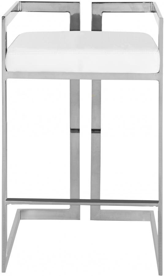 Meridian Furniture - Ezra Faux Leather Counter Stool Set Of 2 In White - 910White-C - ATL FURNITURE