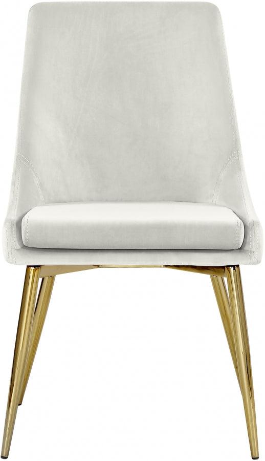 Meridian Furniture - Karina Velvet Dining Chair Set Of 2 In Cream - 783Cream-C - ATL FURNITURE