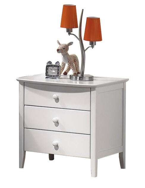 Acme San Marino Youth 3-Drawer Nightstand in White 09158 - ATL FURNITURE